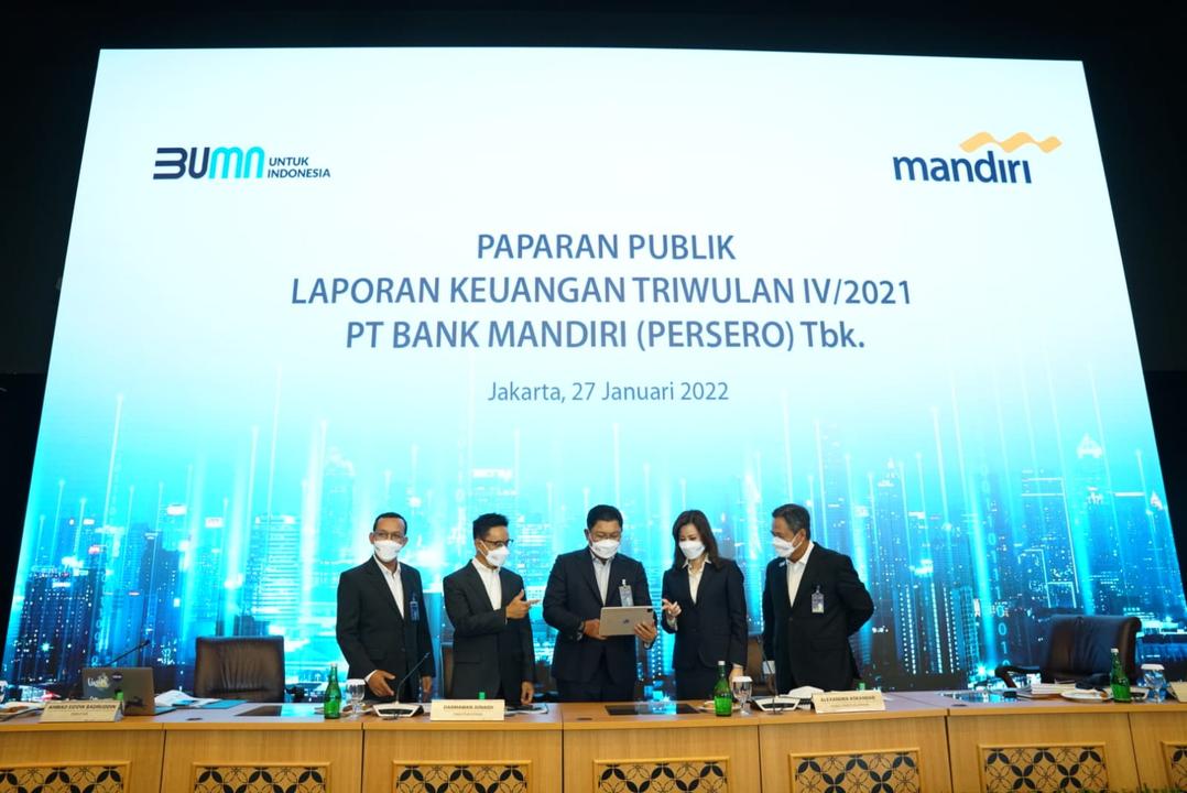 Bank Mandiri Catatkan Laba Bersih Rp 28,03 triliun di 2021