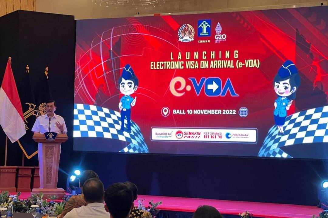 Acara peluncuran e-VoA, Kamis (10/11). (dok. Kemenkumham)