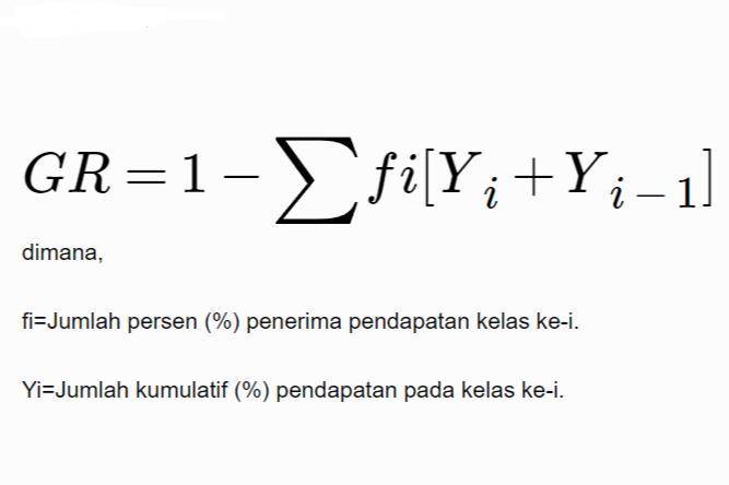 Rumus rasio gini. (BPS)