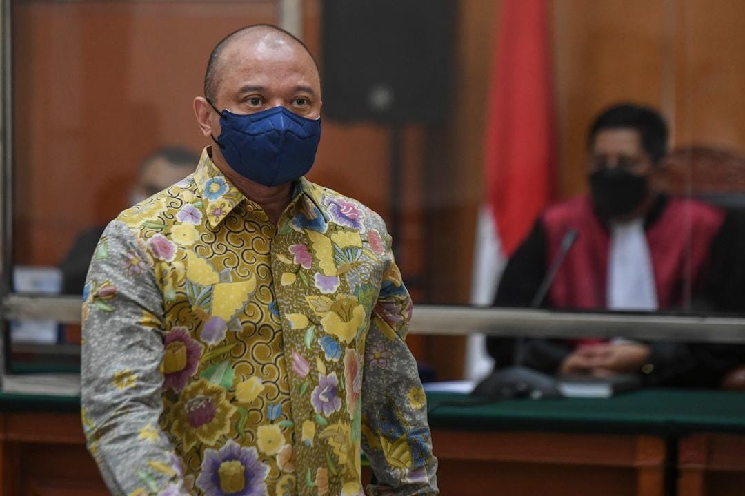 Terdakwa kasus narkoba, Irjen Pol Teddy Minahasa. (ANTARA FOTO/Hafidz Mubarak A)