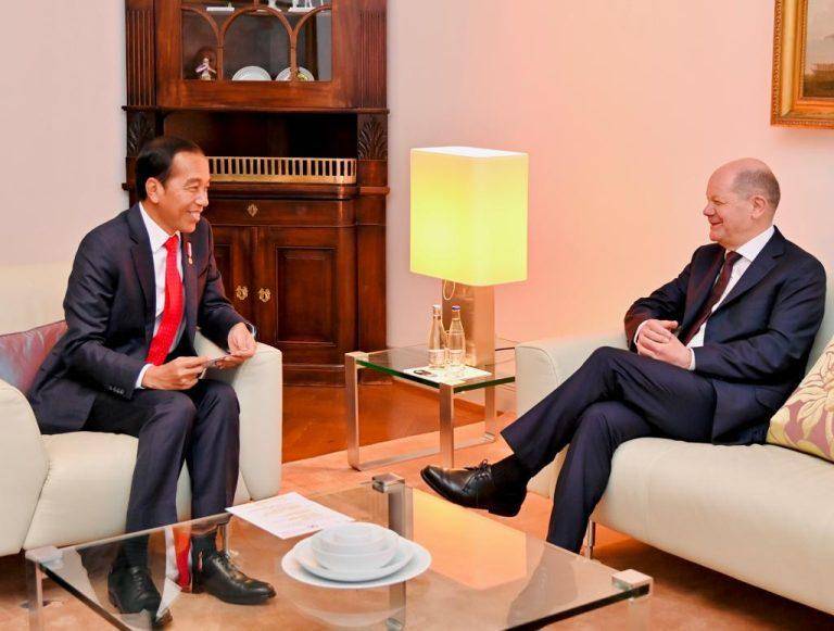 Pertemuan Jokowi dengan Kanselir Jerman Olaf Scholz. (dok. Setkab)