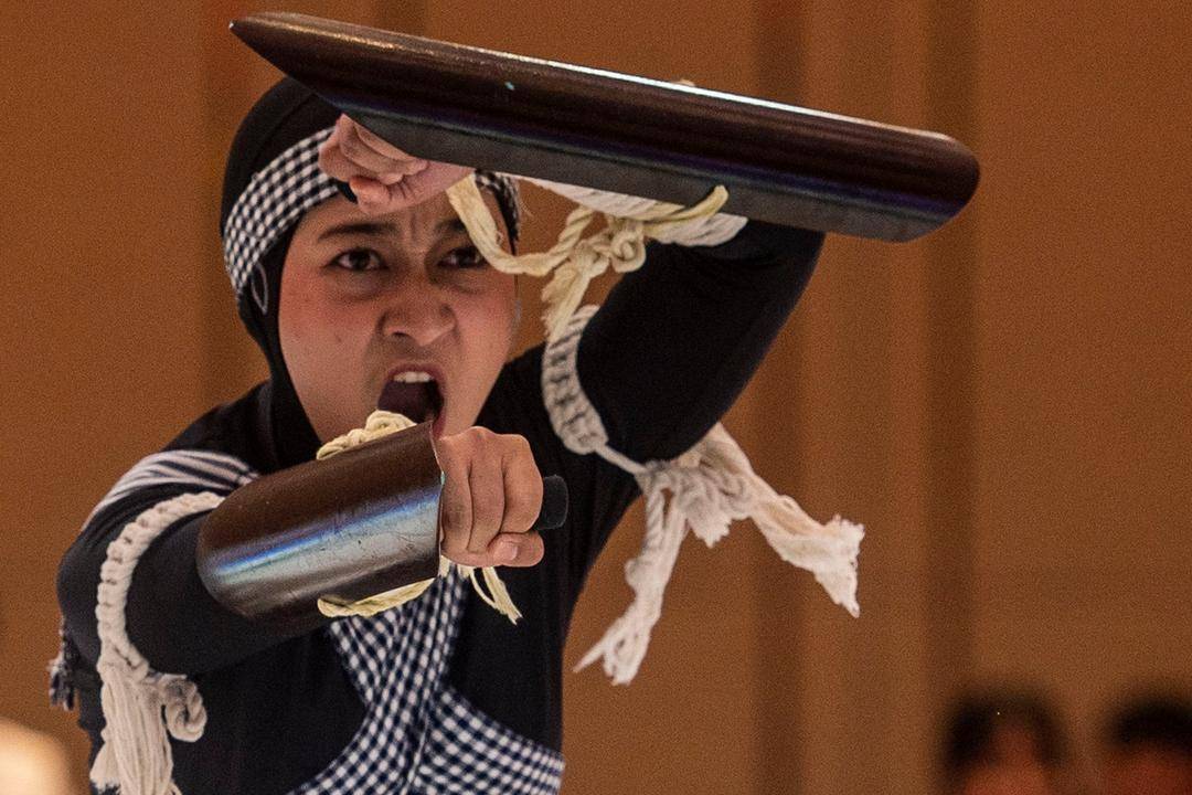 Atlet Kun Bokator putri Indonesia Deslya Anggraini. (ANTARAFOTO/Muhammad Adimaja)