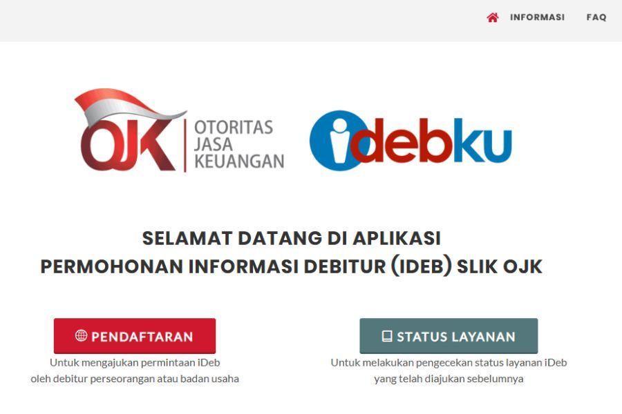 ilustrasi situs ideb SLIK OJK (dok. idebku.ojk.go.id)