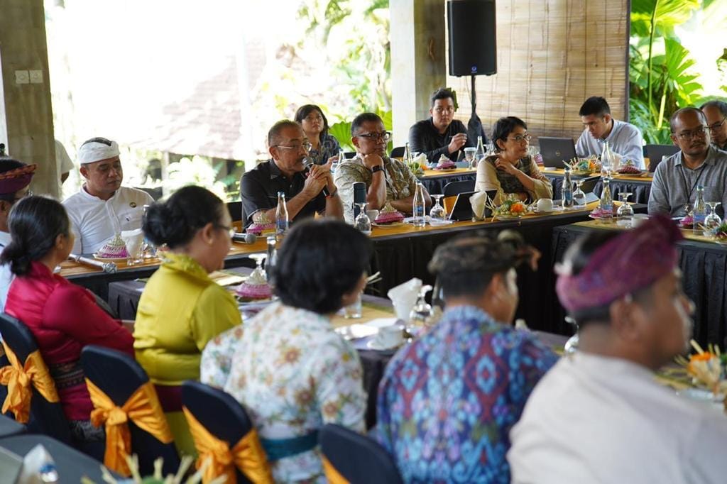 Rapat koordinasi pengembangan Ubud sebagai destinasi gastronomi, Selasa (27/6). (Kemenparekraf)