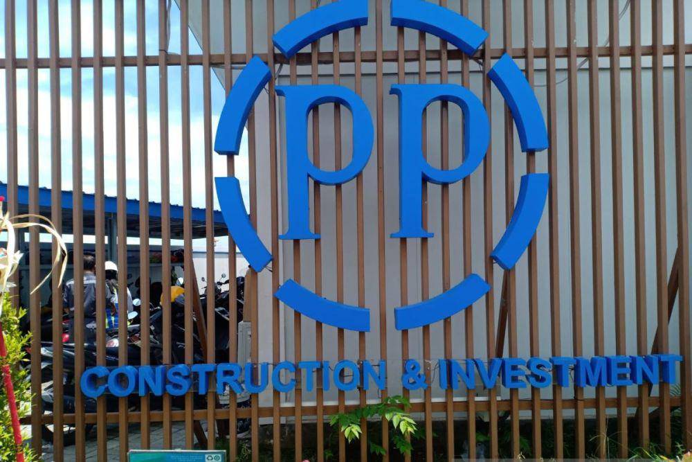 Logo PT PP (Persero). (ANTARA/Ahmad Wijaya)