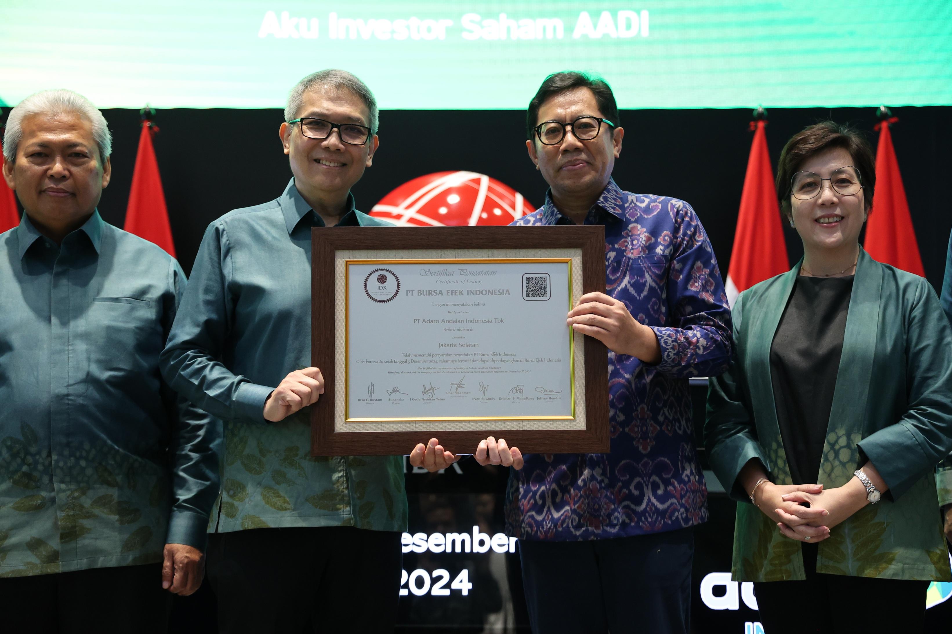 Adaro Andalan Indonesia (AADI) Resmi IPO, Saham Sentuh ARA