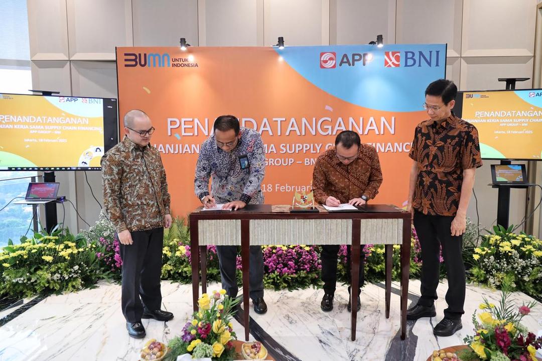 BNI Salurkan Pembiayaan Supply Chain ke Mitra APP Group