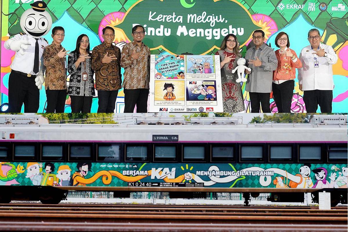 Kemenekraf - KAI hadirkan karakter komik lokal di stasiun dan gerbong kereta