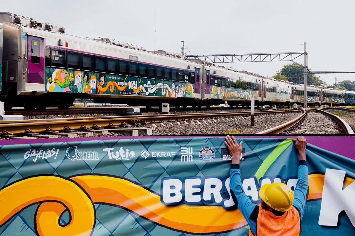 Kemenekraf - KAI hadirkan karakter komik lokal di stasiun dan gerbong kereta