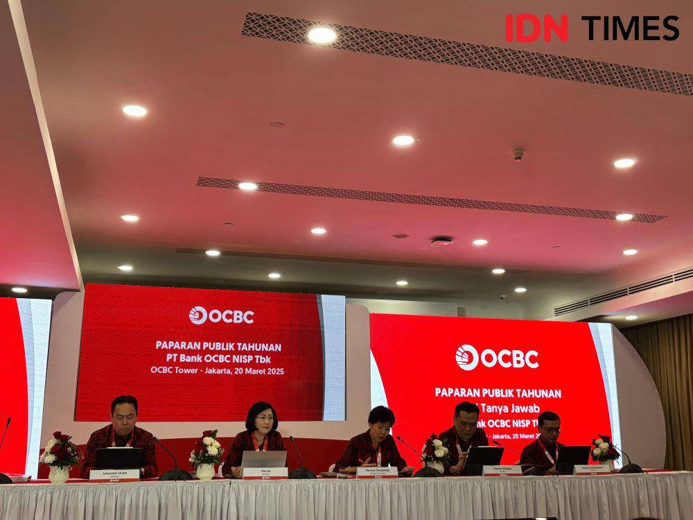 Paparan Kinerja OCBC. (IDN Times/Triyan).