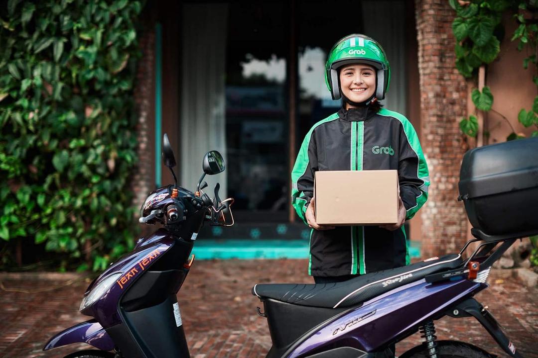 Ilustrasi driver ojol Grab