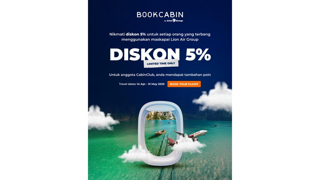 Trip Lebih Terjangkau dan Efisien dengan Diskon Spesial BookCabin