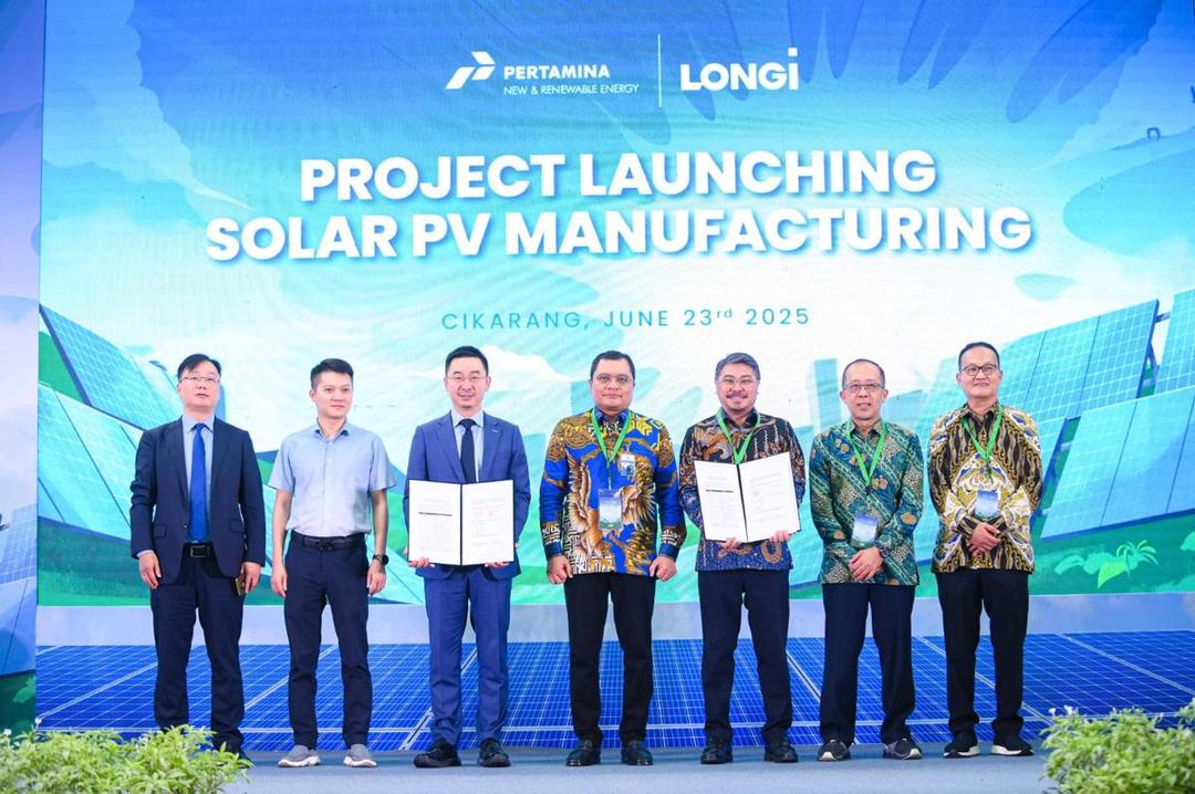 Pertamina NRE dan LONGi Kerja Sama Luncurkan Proyek Manufaktur Modul Panel Surya di Indonesia