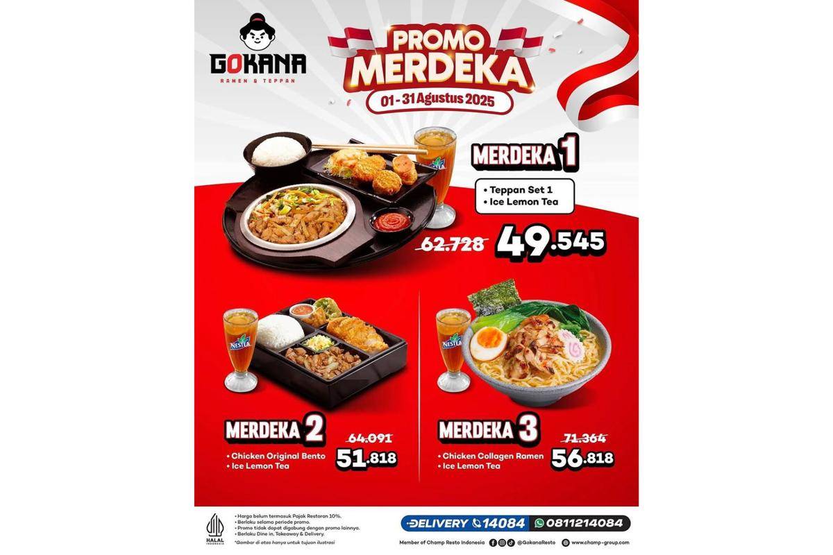 Promo 17 Agustus dari Gokana Ramen & Teppan