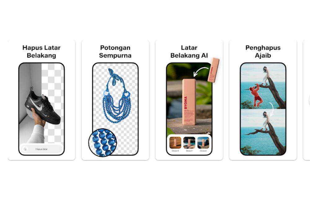 Aplikasi penghapus background foto Pixelcut