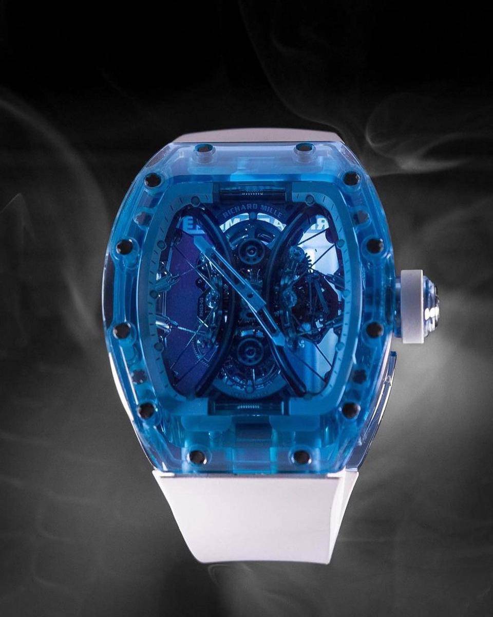 RM 52-01 Blue Sapphire Tourbillon Skull Edition