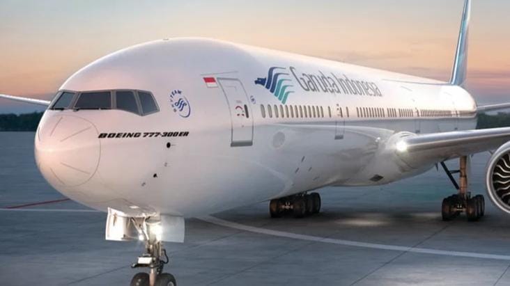 Ilustrasi pesawat Garuda Indonesia