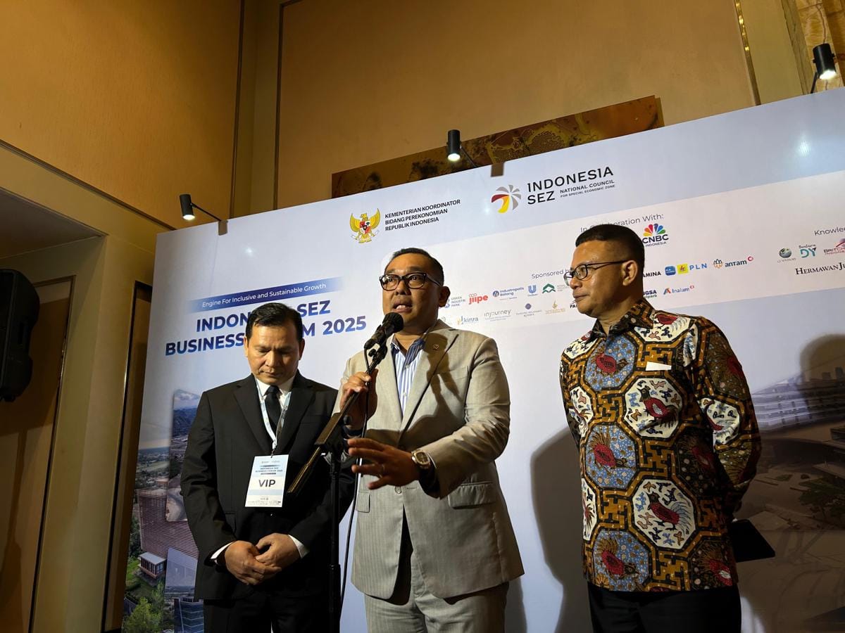 Indonesia Special Economic Zone (SEZ) atau KEKBusiness Forum yang digelar di Jakarta, Selasa (9/12/2025).