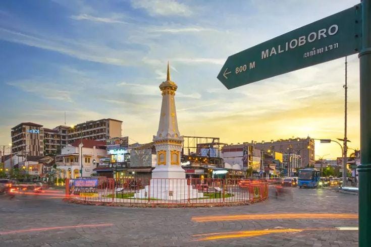 Ilustrasi Tugu Malioboro Yogyakarta
