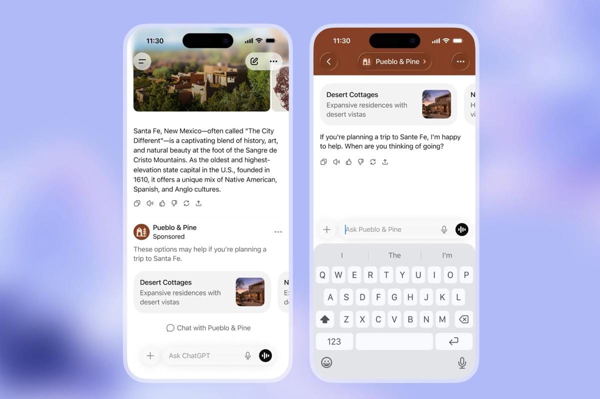 tampilan iklan di ChatGPT