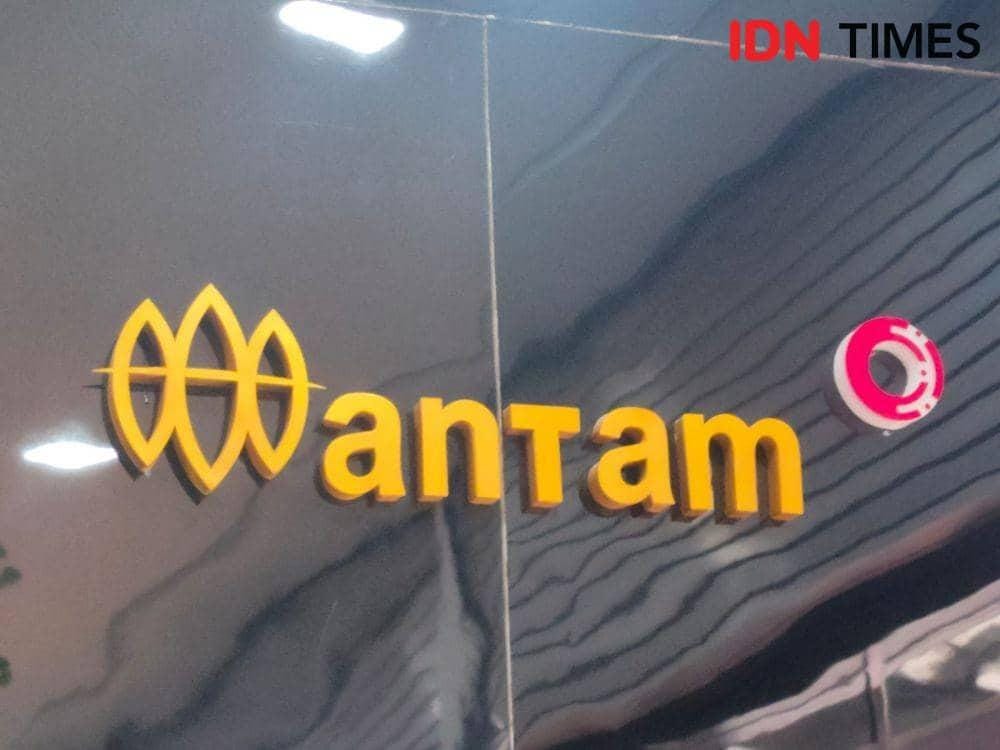 logo PT Antam Tbk. (IDN Times/Hana Adi Perdana)