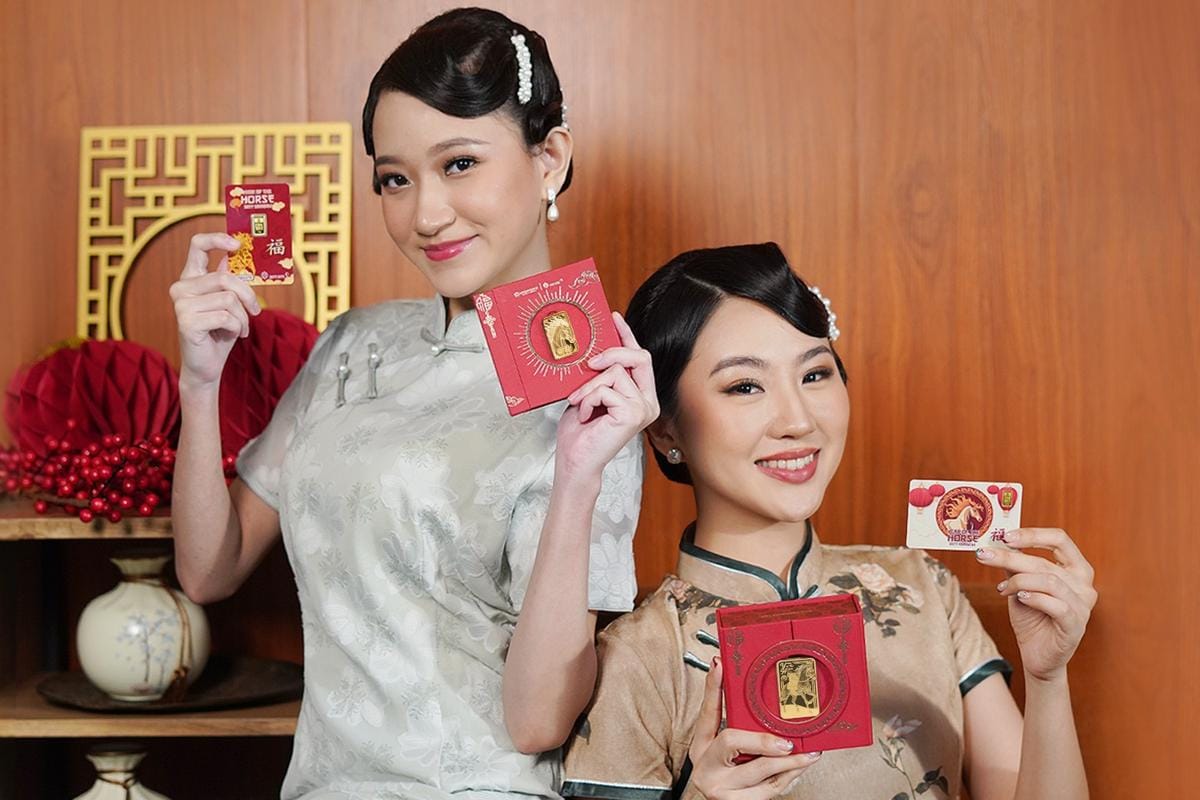 ilustrasi emas edisi Imlek Year of The Horse 