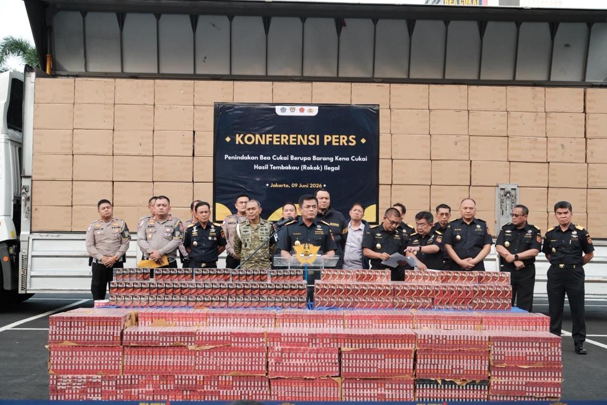 Bea Cukai Gagalkan Peredaran 8,9 Juta Rokok Ilegal Senilai Rp13,28 M
