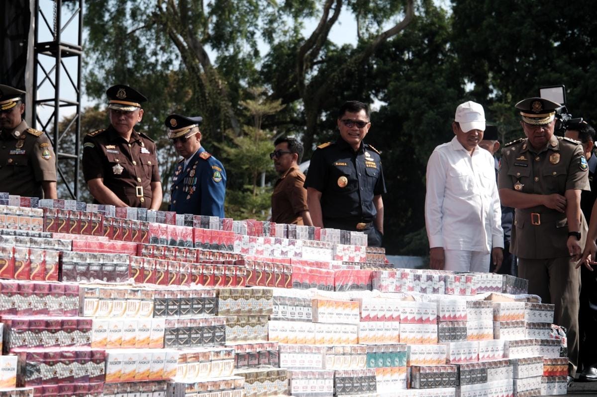 Bea Cukai Musnahkan 44 Juta Rokok Ilegal, Selamatkan Rp32,95 Miliar