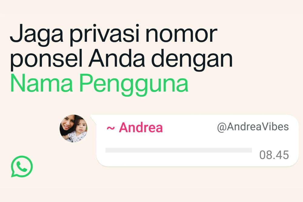 WhatsApp Rilis Fitur Username, Tak Perlu Nomor HP Lagi
