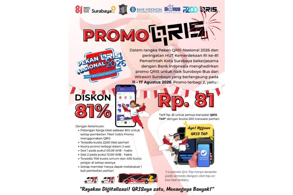 promo kemerdekaan 17 Agustus dari Dishub Surabaya