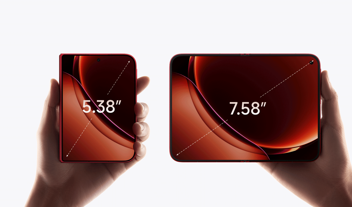 ilustrasi ukuran layar Xiaomi 18 Fold