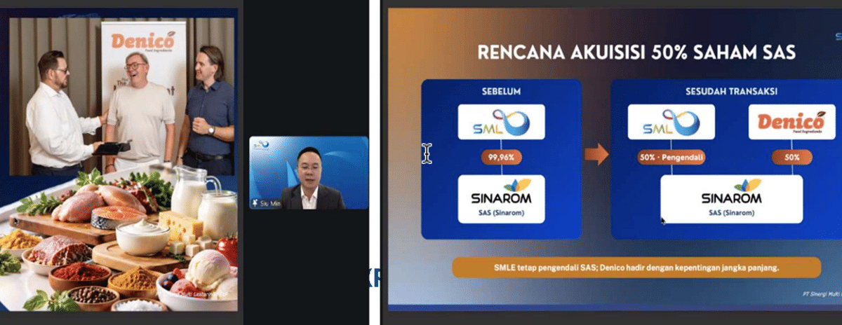 SMLE Divestasi 50 Persen Saham Sinarom ke Denico Food Ingredients